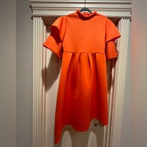 Classy orange aligned dress